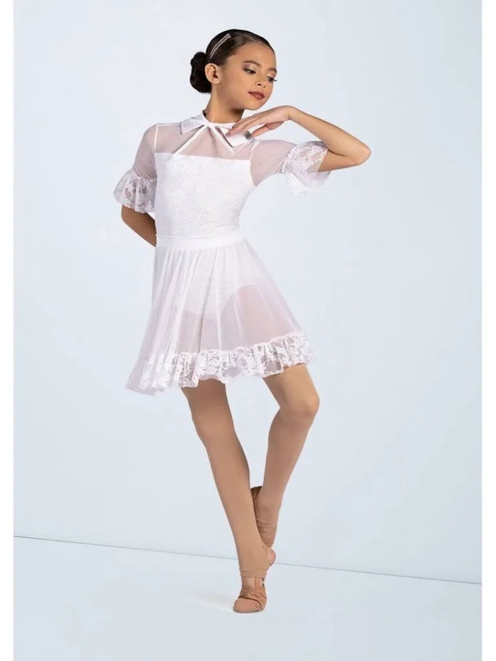 Weissman "Every Breath You Take" White Lace Dance Costume - Size SC (Small)